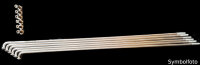 Set 6x Speiche, 12G, 242 mm, mit 13G Nippel, silber