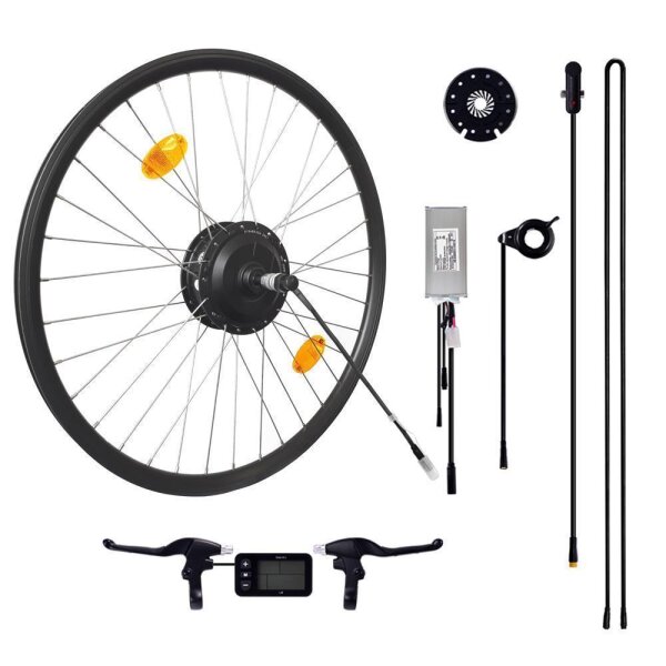 Das-Kit E-Bike Conversion Kit, 48V 250W, 28", Umbausatz mit Heckmotor, LCD-Display, für Schraubkränze