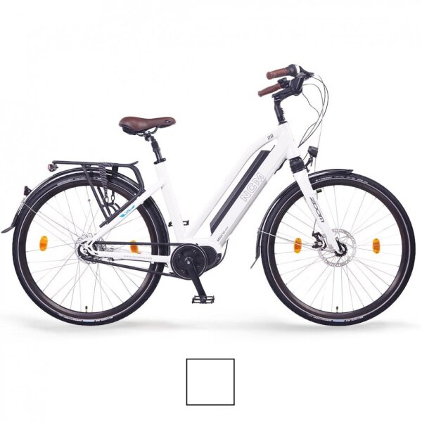 NCM Milano MAX N8C mit Rücktrittbremse, 36V 16Ah 576Wh, 28", weiß