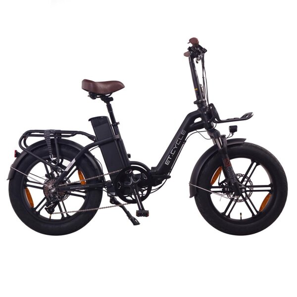 E-Bike (EPAC) Modell ET.CYCLE F720, 20" schwarz, 48V 15Ah 720 Wh