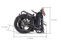 E-Bike (EPAC) Modell ET.CYCLE F720, 20" schwarz, 48V 15Ah 720 Wh